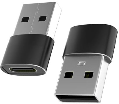 Magnet Adaptador USB-A a USB-C Hembra – Pack de 2 – USB 2.0 Carga y Transferencia de Datos – Compatible con Ordenadores, Móviles, Dispositivos Tipo-C