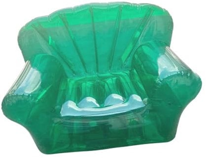 Folpus Aufblasbarer Lounge-Sessel, klappbar Sofastuhl, faules Sofa, weiches, verdicktes PVC, langlebige Gaming-Liege, Luftbank für Bett, Indoor- und Outdoor-Camping, Grün