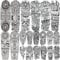 Lot de 20 feuilles de tatouages temporaires Maori pour homme et femme - Tatouages adhésifs pour homme et femme - À coller - Pour homme et femme