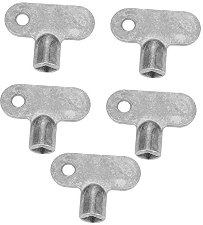 HOLIDYOYO 5Pcs Square Socket Radiator Wrench Key Plumbing Tool for Efficient Faucet Locking and Bleeding Compatible with Radiator Bleed Valves