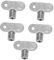 HOLIDYOYO 5Pcs Square Socket Radiator Wrench Key Plumbing Tool for Efficient Faucet Locking and Bleeding Compatible with Radiator Bleed Valves