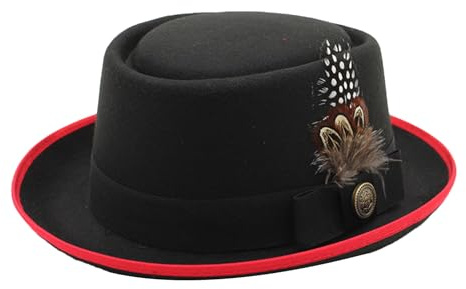 Woalopted Oktoberfest - Sombrero de disfraz de Baviera, melón negro, sombrero alemán, con plumas, emblemas, trajes de Oktoberfest para mujer, accesorio de disfraz de Oktoberfest, versátil