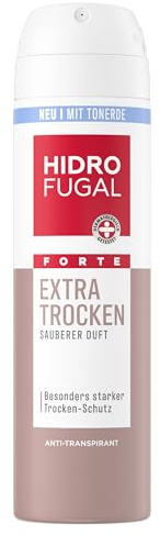 Hidrofugal FORTE EXTRA TROCKEN Spray, extra starker Antitranspirant Schutz mit Tonerde, Deospray wirkt bevor Schweiß entsteht, langanhaltend sauberer Duft (150 ml)