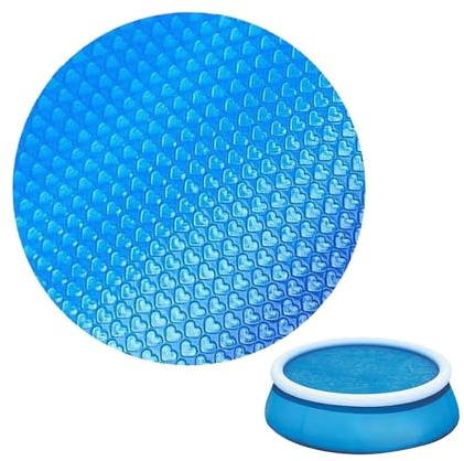 Copertura Solare per Piscina, 12FT Copertura Piscina per Piscine Fuori Terra, Coperture Piscine Rotonde Bolle PE Ispessita, Coperture Resistenti Sbiadimento Coperta Termica per Accessori Piscines