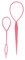 Trimming Shop Haar Zopf Topsy Werkzeug Pferdeschwanz Ösen Styling Hersteller für Mädchen Damen, DIY Haar Twist Fashion Zubehör, 2pcs - Rosa