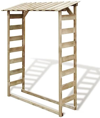 vidaXL Kiefer KDI Brennholzregal 150x44x176 cm Kaminholzregal Holzunterstand