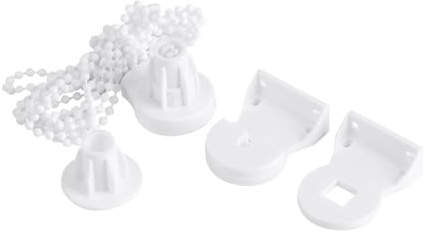 Rollo Beschlag 25mm - Blind Shade Bracket mit Kupplungsseite und Riemenscheibe, Dekorative Long Bead Chain Kit für Fenster