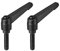 uxcell M8 x 32 mm Griff verstellbarer Klemmhebel Gewinde Druckknopf Ratsche Außengewinde Bolzen Knöpfe Verriegelung Drehschraube Griffe Schnellverschluss Bolzen Schwarz 2 Stück