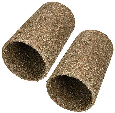 AB Tools Small Pet Guinea Pig Naturals Treat Hay 'n' Hide Meadow Tunnel15x15x25cm 2pk