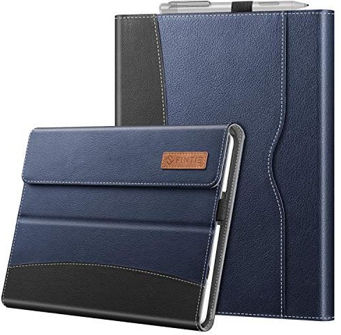 FINTIE Case for Microsoft Surface Go (4/3/2/1) 2023-2018, 10.5 Inch Multi-Angle Portfolio Cove w/Pocket, Compatible with Kickstand and Keyboard, Navy
