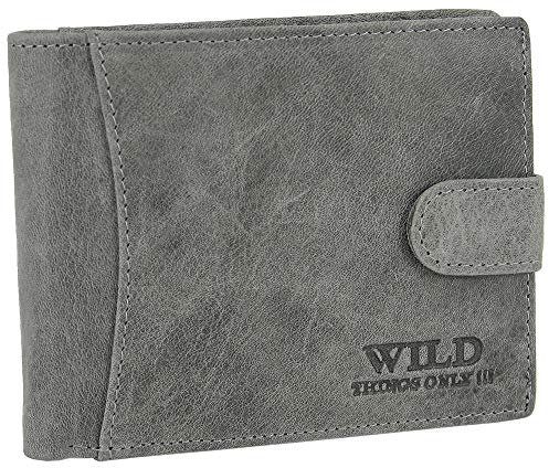WILD THINGS ONLY !!! Herren Geldbörse Echt-Leder mit RFID-Schutz & Geschenkbox - Geldbeutel Brieftasche Portemonnaie