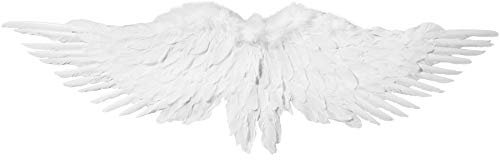dressforfun 303395 Prachtvolle XXL Engelsflügel für Erwachsene, Accessoires für Engelskostüm, 117 x 33 cm, weiß