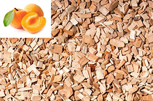 Fashion-Sonderposten Premium Wood Chips Räucherchips Holz FEIN BBQ Grill Smoker Buche,Kirsche u.v NEU (4,5KG, Aprikose)