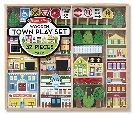 Melissa & Doug 98141 Wooden Town (FFP) Variety Spielset, Mehrfarbig/Meereswellen (Ocean Tides), One Size
