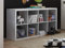 möbelando Raumteiler Bücherregal Raumtrenner Regal Standregal Holzregal Portia V