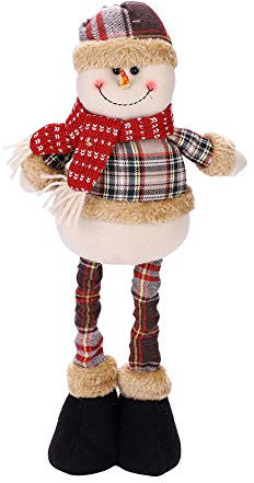 XINCHIA Large Christmas Doll Figurine 20'' Adjustable Telescopic Christmas Figures Decorations Standing Dolls Santa Claus Figurine Snowman Elk Doll Ornaments with Telescopic Legs Winter Table Decor