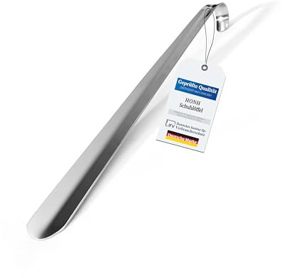 HONH Premium Schuhlöffel aus Edelstahl (42 cm) – Ergonomischer Schuhanzieher für müheloses Anziehen - Stabil - Perfekte Entlastung