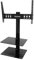 MAHARA TV Bracket With Shelves - All in one tilt & turn TV Mount with Black Glass AV shelving - For TVs from 37-80 inches - Max 45Kg - VESA Compatible