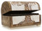 Kunstversteck Schatzkiste Baum des Lebens Design 2, massive Holz-Schatulle Dekobox 24x 15 x 15 cm, white wash