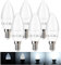 E14 LED Dimmable Candle Bulbs, 5W 6500K Daylight White Small Edison Screw (SES) Candle Bulb - 40W Incandescent Equivalent - Flicker Free Dimmable - 6 Pack