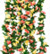 Garisey 6 Stück 15 m Blume Girlande künstliche Rose Vine Hanging Rose Efeu Girlande für Home Hotel Party Hochzeit Bogen Dekoration (Champagner und Sonnenuntergang)