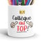 Pot à Crayons Humour Collègue au Top Idée Cadeau Original Amitié Message Drôle Stylo pour Départ en Retraite Mutation Travail Pot pour Ami Homme Femme Noël Anniversaire Fête. Souriez au Bureau