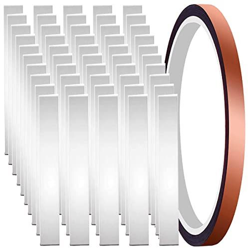 Youmile 50 Pcs Pure Nickel Strip 0.1x6x200mm 99.6% Nickel Soldering Tab for 18650 Lithium Battery with 8mm 10m/33ft Heat Resistant Tape