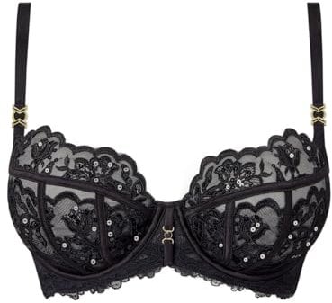 Ann Summers The Icon Fuller Bust DD+ Non Padded Plunge Bra DD-H Cup Black