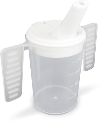Life With Dignity Wing Handled Beaker | Adult Drinking Cup for Elderly, Dementia, Arthritis | U-Shaped, 200ml Capacity