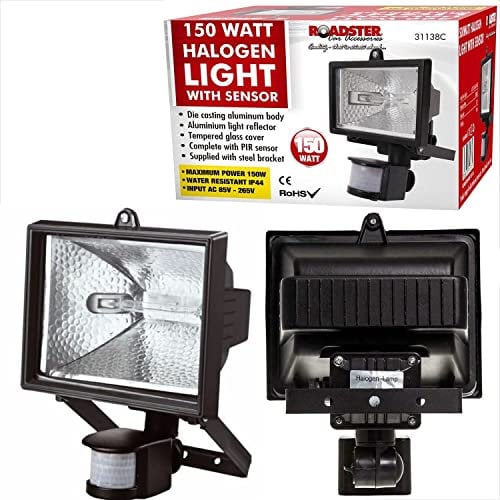 150W Outdoor Security Light with Motion Sensor Floodlight with PIR Halogen Flood Light Flood Light Wall Waterproof Garden Bulb