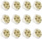 12 Pack Drawer Knobs, Cute Cartoon Yellow Bumble Bee Pattern, Kitchen Cabinet Cupboard Door Decorative Furniture