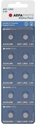 AgfaPhoto Batterie Knopfzelle LR41 V3GA 1.5V Alkaline 10 Stück