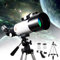 Astronomisches Teleskop HD 400/70 mm National Geographic Refraktor Monokular-Teleskope mit Planetenverlängerung und Tragetasche für Erwachsene, Kinder und Anfänger