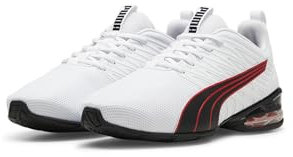 PUMA Unisex Voltaic Evo Light Road Running Shoe, White Black-for All Time Red, 44 EU