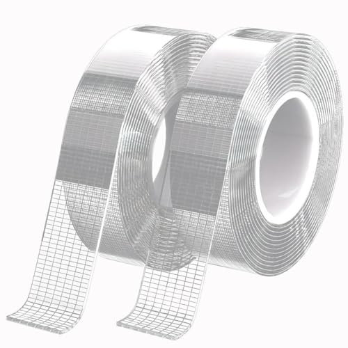 IVEOPPE Doppelseitiges Klebeband Extra Stark Transparent - 10M Nano Tape, Klebeband Doppelseitig Spurlos Starker Abwaschbar Ablösbar, für Foto, Teppich, Holzprodukte, Metallprodukte, Büro, Küche
