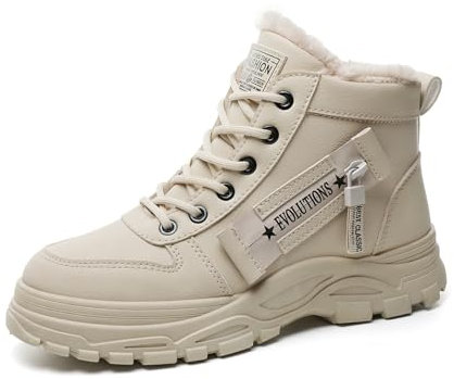 Yeeteepot Stivali Donna Invernali Caldo Scarpe Neve Stivaletti Marrone 44 EU = 45 CN