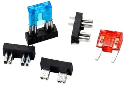 5 paires de porte-fusibles de voiture et de bateau, petite et moyenne lame de voiture 32V, adaptés aux circuits imprimés 2A 3A 5A 7,5A 10A 15A 20A 25A 30A 35A 40A (Color : Small, Size : 20A)