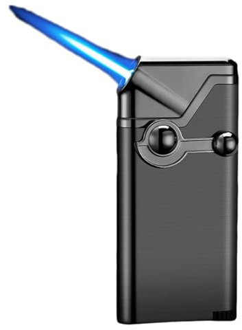 Haodada Mechero Soplete, Encendedor de Cigarros de Butano Recargable a Prueba de Viento Gas Mechero para Cocinas Y Velas Barbacoa, Estufa, Cocina Camping (Vendido Sin Gas)