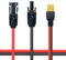 Cable solar EHOM Cable de carga solar XT60 enchufe adaptador, 16AWG cable de panel solar, centrales eléctricas portátiles generador solar centrales eléctricas IP67 impermeable, 60 cm, rojo + negro