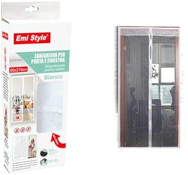 Tenda Zanzariera Magnetica Per Porta, 90X210cm, Colore bianco, Zanzariera Anti Insetti Con Adesivo, Facile da Installare