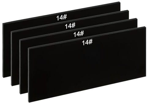 PATIKIL Soldadura Lente Sombra 14 Vidrio 4-1/4x 2, 4uds Endurecido Vidrio Negro Oscurecimiento Filtro Placas Cubiertas Reemplazo para Soldadura Casco Capucha