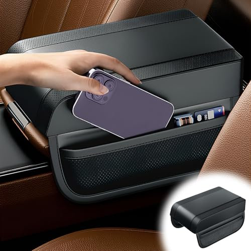 Car Armrest Pad, Centre Console Armrest Cover, Car Center Console Cover Pad Leather Auto Armrest Cover, Waterproof Car Armrest Box, Universal Arm Rest Cushion Pads for Most Vehicle, SUV, Truck, Car