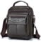 SPAHER Umhängetasche Leder Herren Herrentasche Schultertasche Echtes Leder Handgelenktasche Herren Schultertasche Crossbody Bag Messenger Bags Geschenk für Männer Kaffeebraun