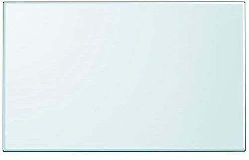 FOZICV 100 x 62 x 0,8 cm, piano da scrivania rettangolare, piano di ricambio, tavolo da pranzo, tavolo da bar, tavolo da bar, vetro temperato trasparente