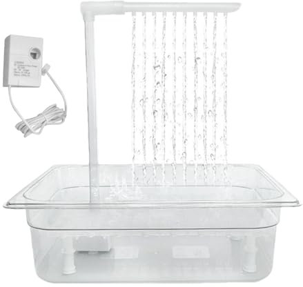 HunicandIU Vogel Badehaus Badewanne, Wellensittich Badewanne, Automatische Vogelbrunnen, Multifunktionaler Vogeldusche Mit Mehreren Wasserhähnen, Papageien Badebox