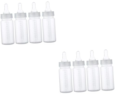 MERRYHAPY 8 Stk Nuckelflasche Babyflaschen Muttermilch Mama Flaschen neugeboren Flaschen 0-3 Monate Milchflasche plastikflasche Babyflasche mit Waage Säuglingsnahrungsflasche pp Transparent