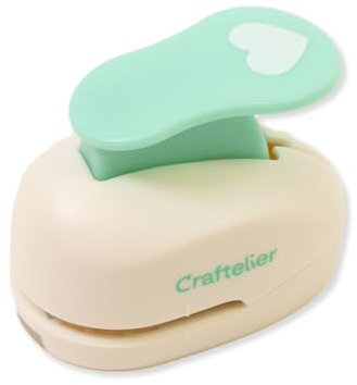 Craftelier - Locher für Herzen mit einem Durchmesser von 1,587 cm (5/8 Zoll), geeignet für Papier und Karton, ideal für Bastel- und Scrapbooking-Projekte | Größe 6,5 x 4 x 5,5 cm