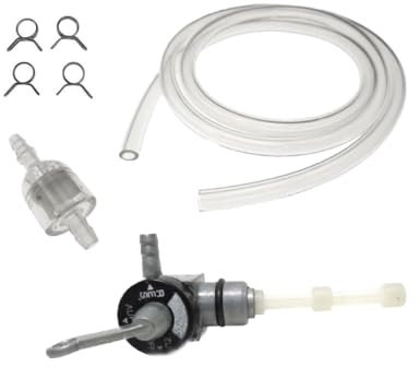 Benzinhahn + Klarer Benzinschlauch Set passend für Sachs, Hercules, Saxonette, Spartamet – Mit Vorfilter-Sieb, Benzinfilter & Schlauchklemmen