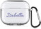 Individuelles Namensetui kompatibel mit Apple AirPods 4, personalisiertes Softcover mit Handschriftstil (Klar)