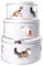 Home-Kitchen-Pets Set of 3 Round Nesting Airtight Cake Storage Tins with Lids – Large, Medium, and Small Food Containers for Biscuits, Sweets, and Bakery Items –with cute cat prints design